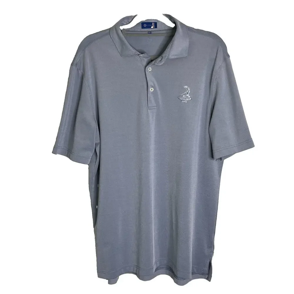 Stitch Vintage Lot Of 2 Polo Shirts Men’s M/L Gray Stripe Golf Stretch - Picture 8 of 16